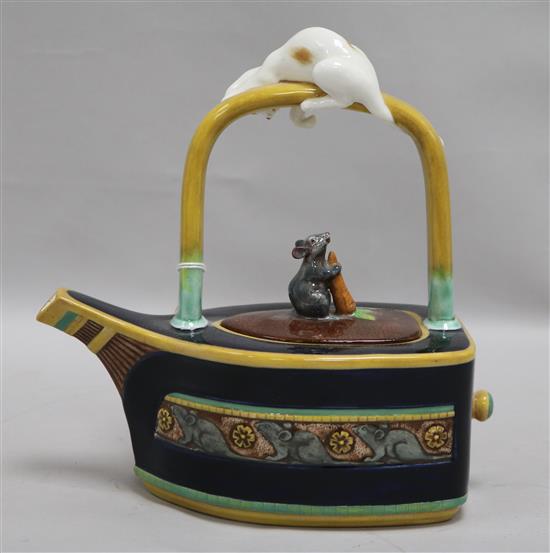 A Minton Archive Collection cat and mouse teapot